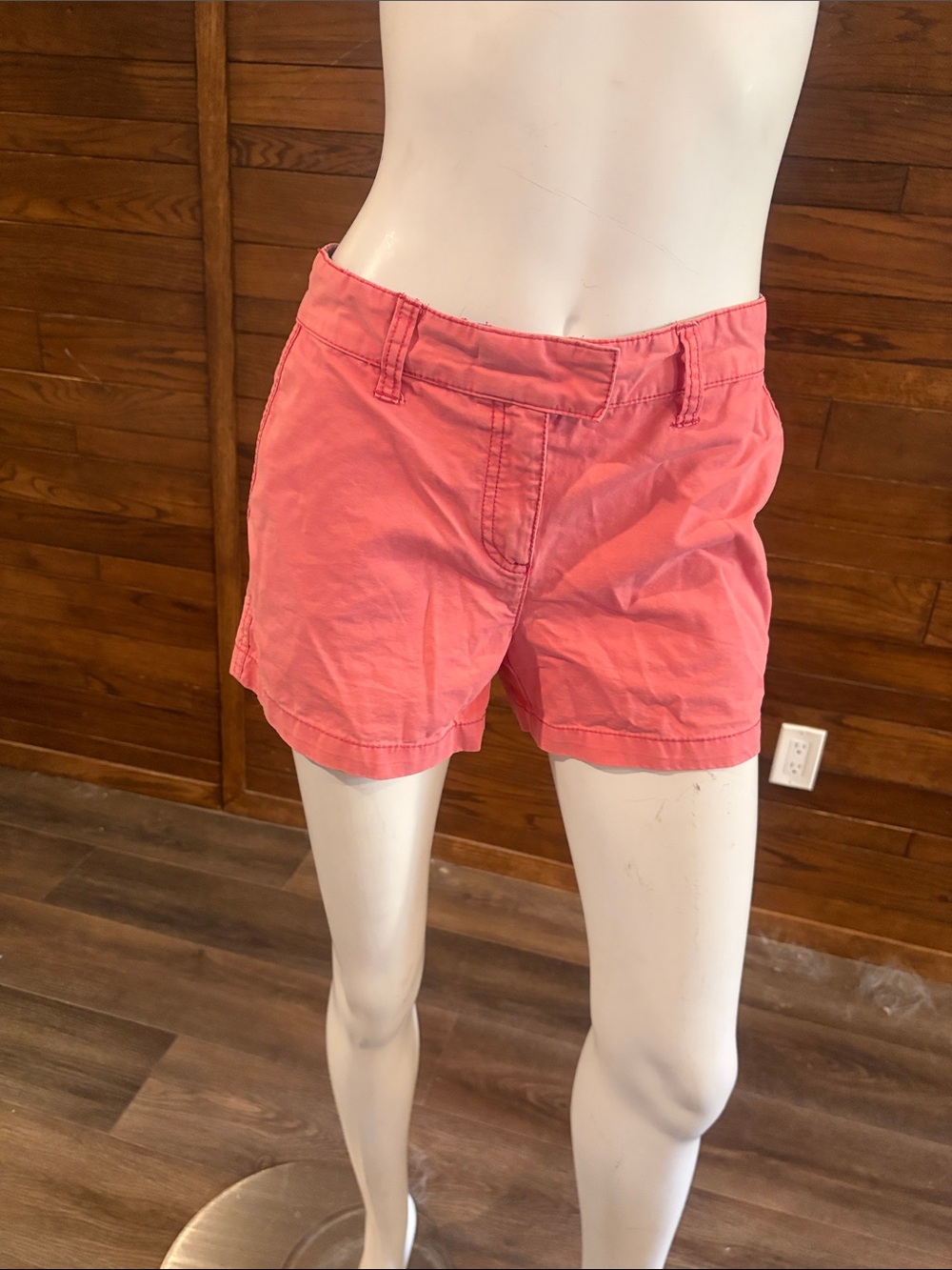 Joe Fresh Coral-Pink High Waist Cotton Shorts
